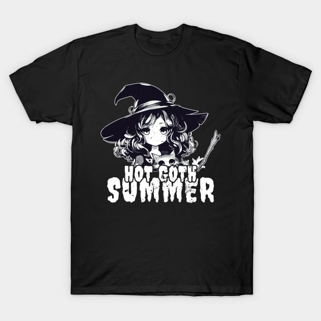 Hot Goth Summer - Anime Halloween T-Shirt by GoPath